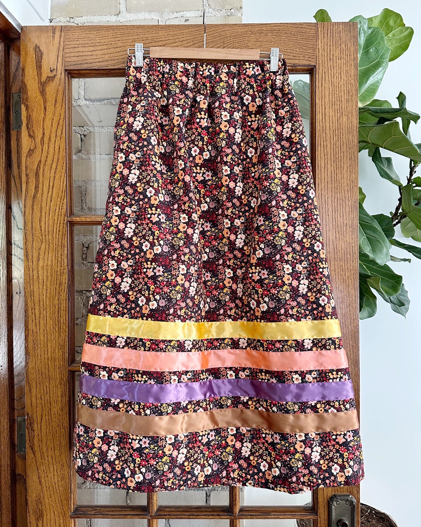 Lillie Nell Harvest Bouquet Ribbon Skirt + Earrings Set Skirts in