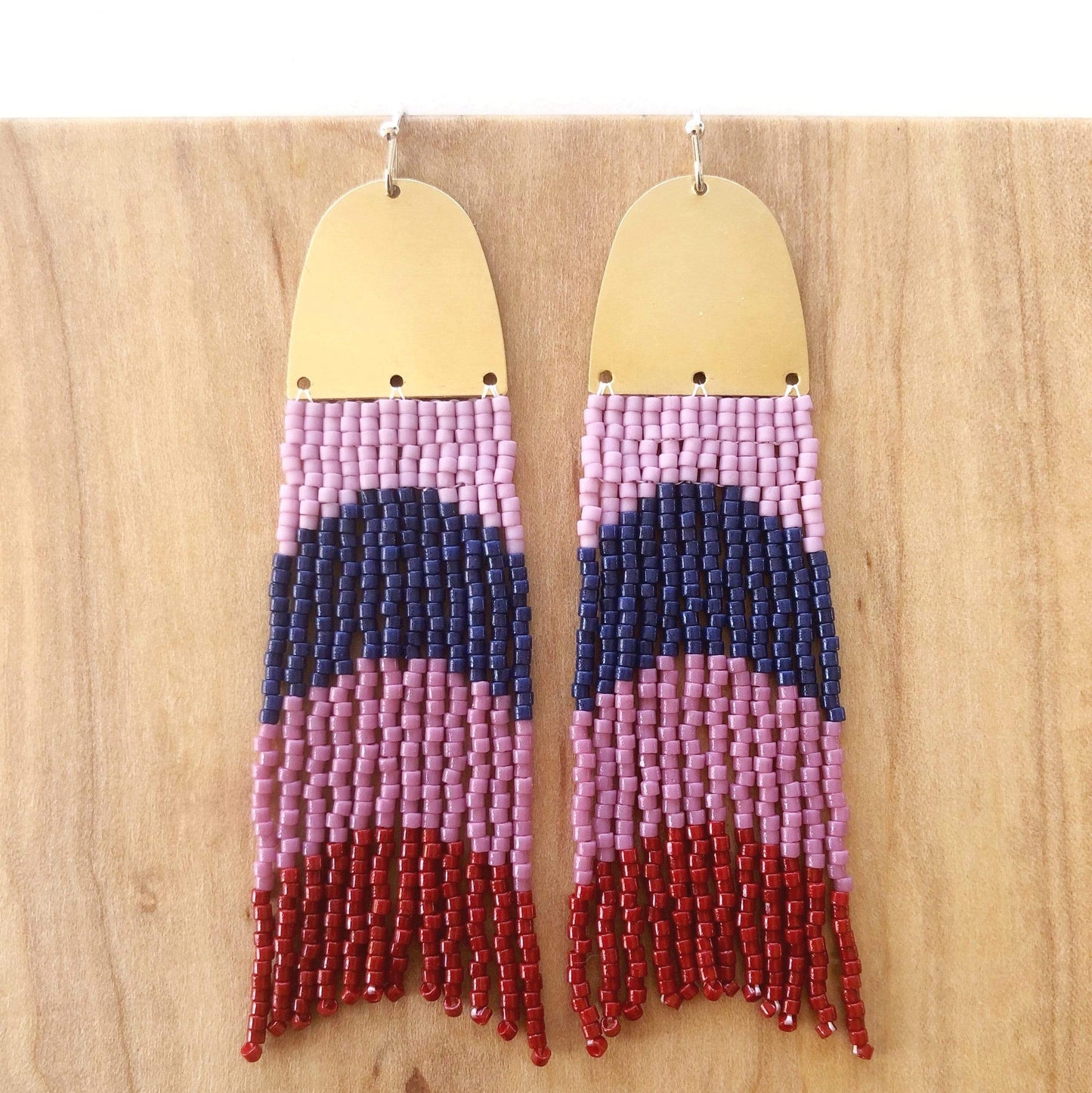 Load image into Gallery viewer, Lillie Nell Hinak Bitepuli Earrings in Mulberry

