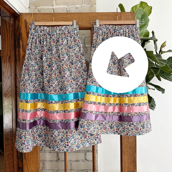 Load image into Gallery viewer, Lillie Nell Mother Bird Tea Length Ribbon Skirt + Earring Set Skirts in
