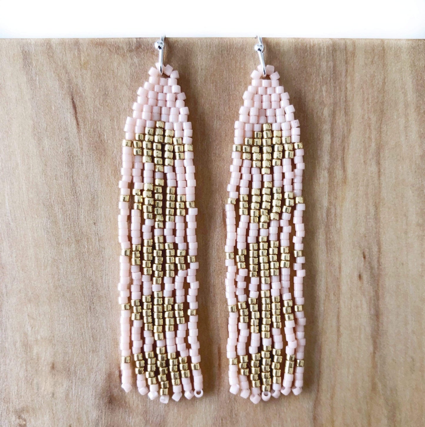 Load image into Gallery viewer, Lillie Nell Pokni Earrings in Blush + Gold
