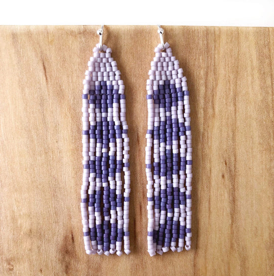 Load image into Gallery viewer, Lillie Nell Pokni Earrings in Lavender + Violet
