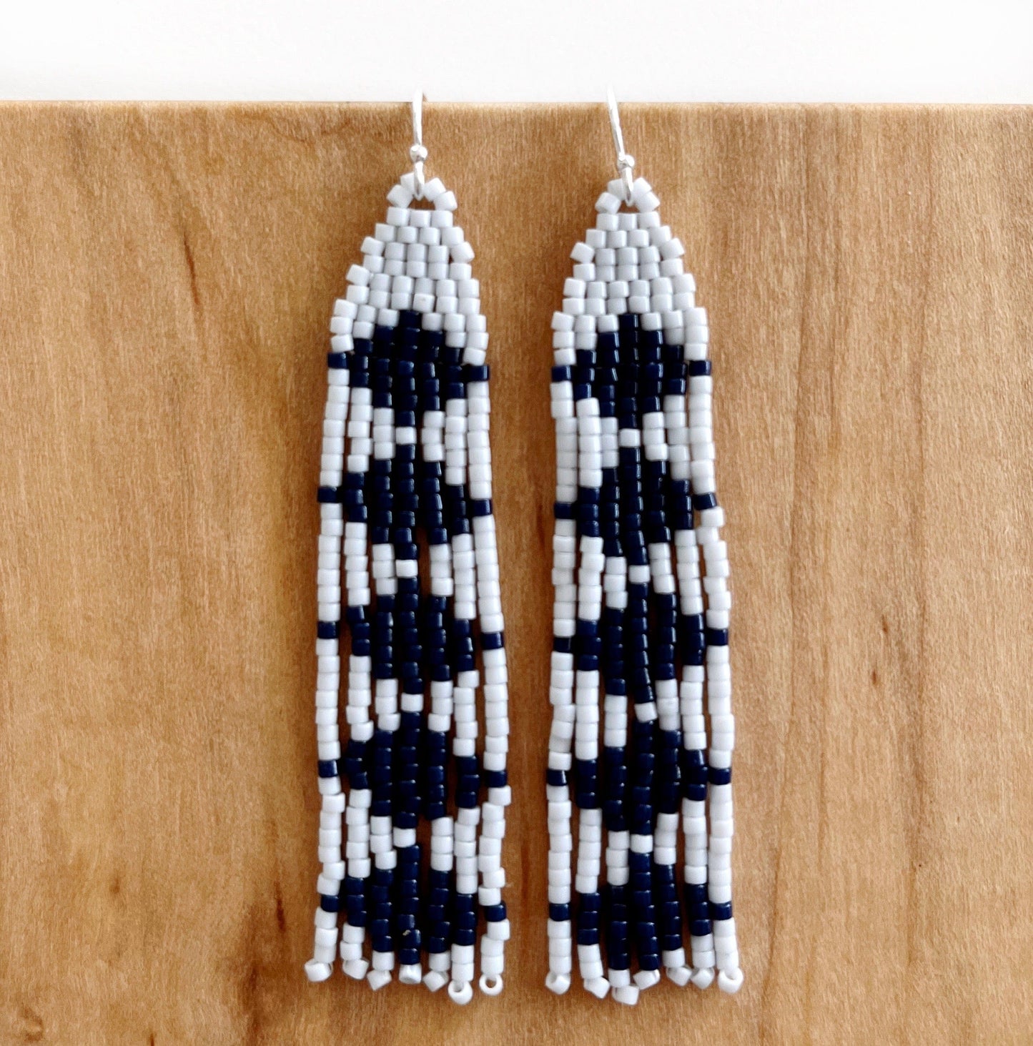 Load image into Gallery viewer, Lillie Nell Pokni Earrings in Mist + Navy

