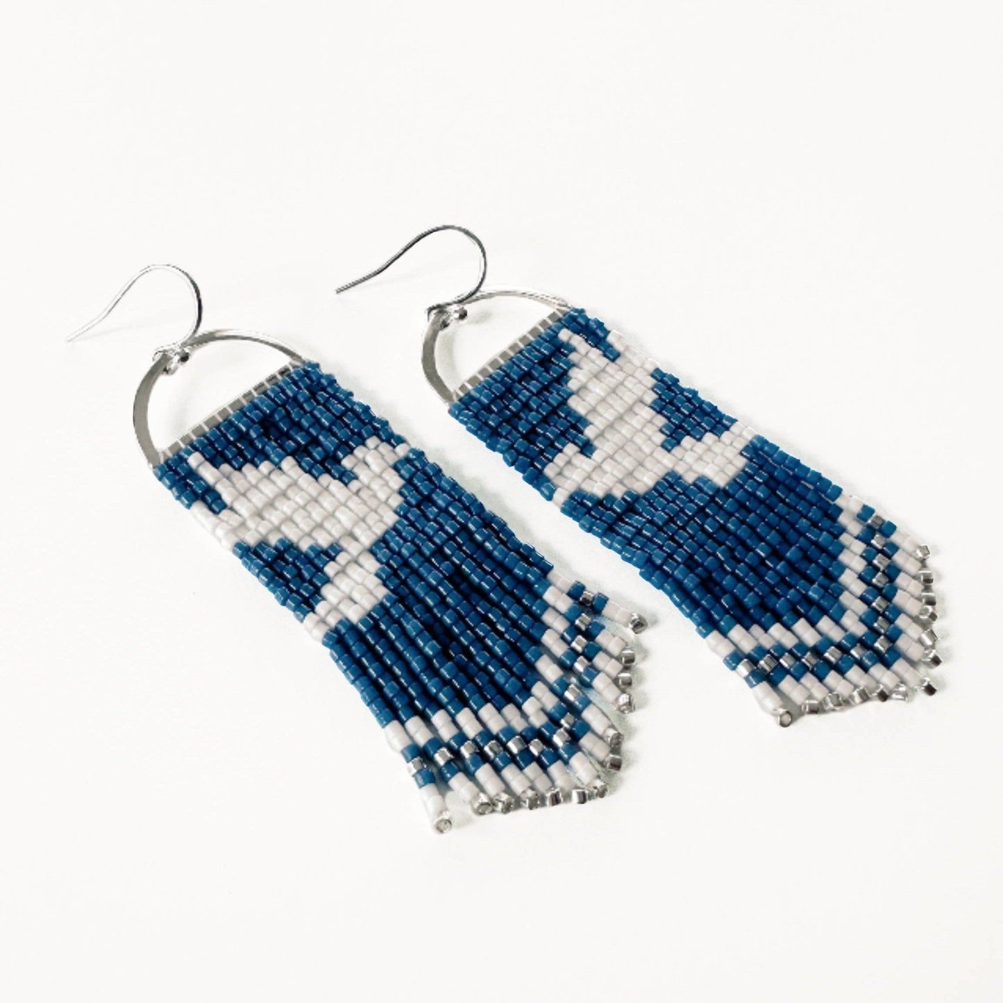 Lillie Nell Shalom Earrings Earrings in Blue + White