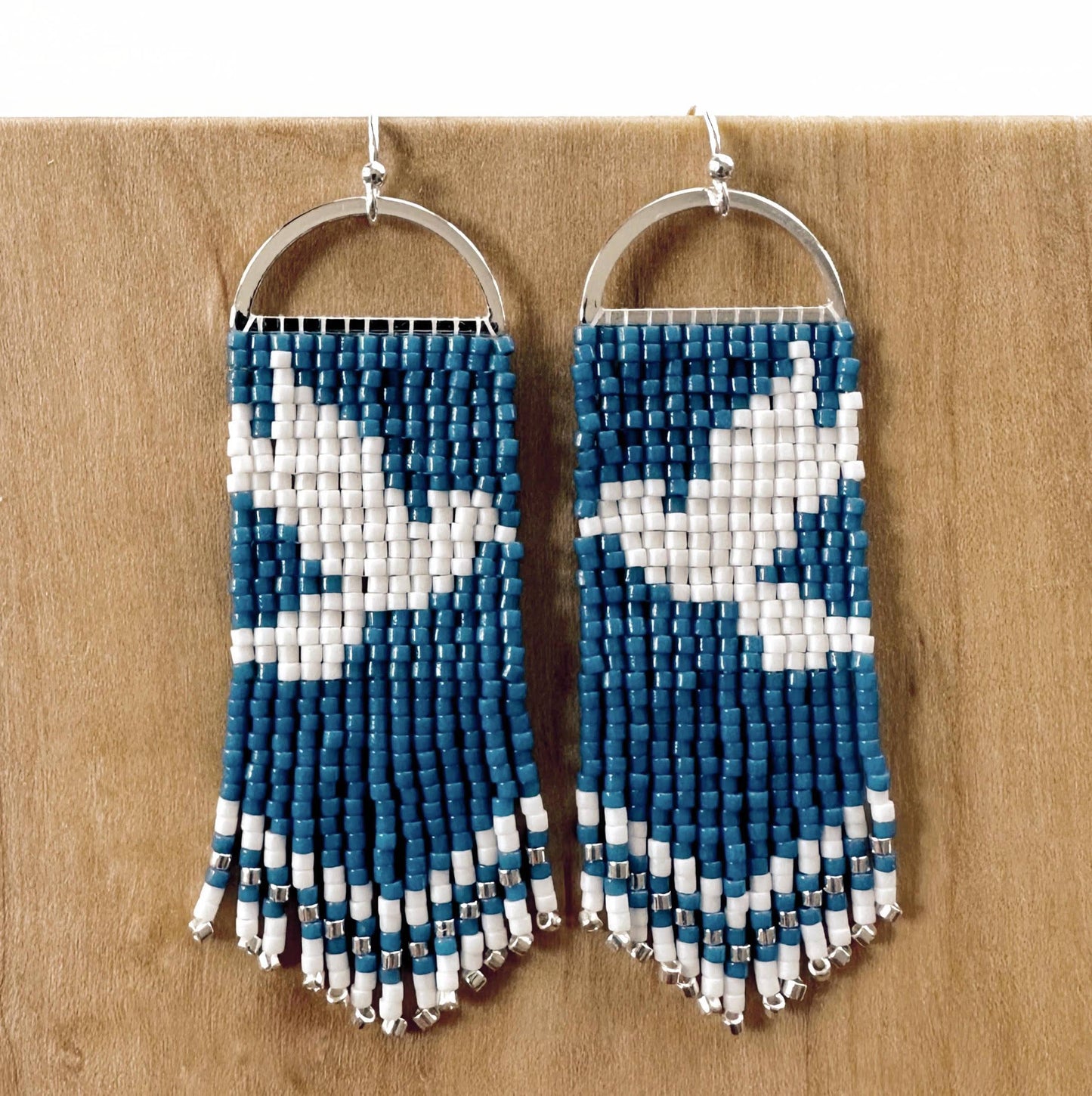 Lillie Nell Shalom Earrings Earrings in Blue + White