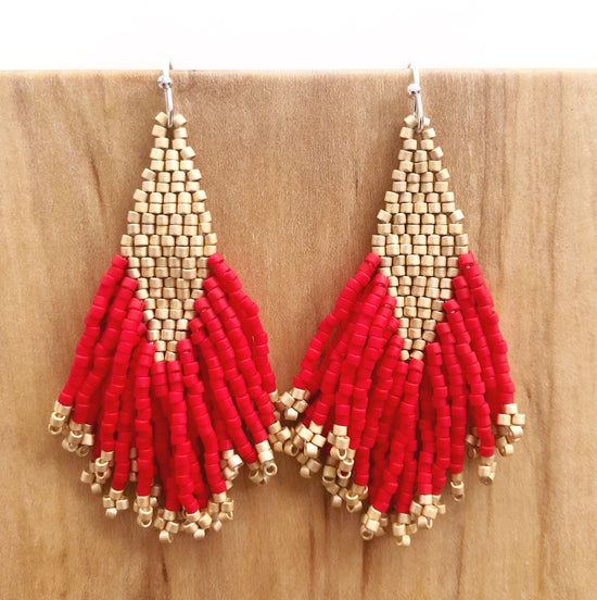 Load image into Gallery viewer, Lillie Nell Sokko Hasimbish Earrings in Cherry
