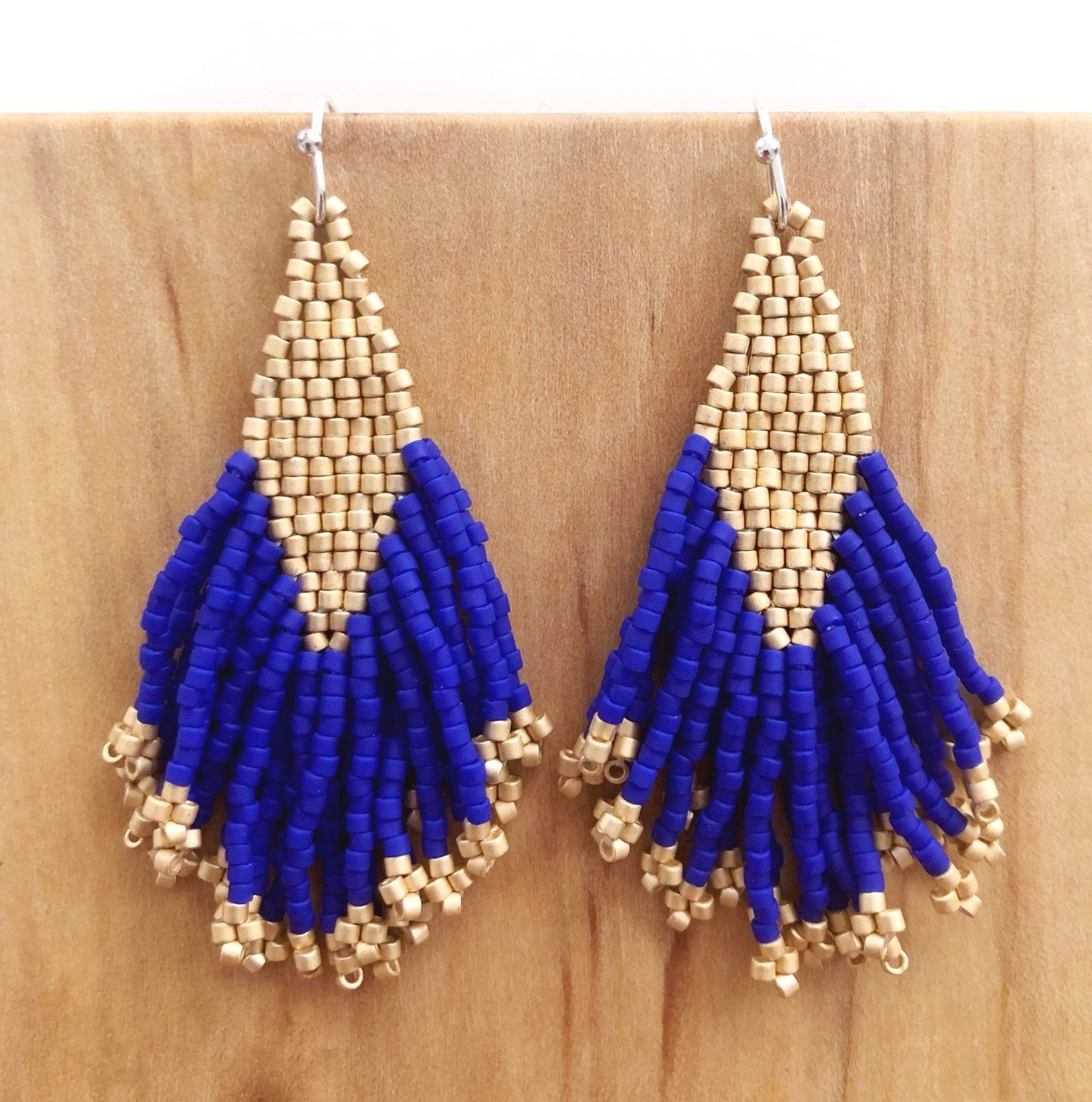 Load image into Gallery viewer, Lillie Nell Sokko Hasimbish Earrings in Cobalt

