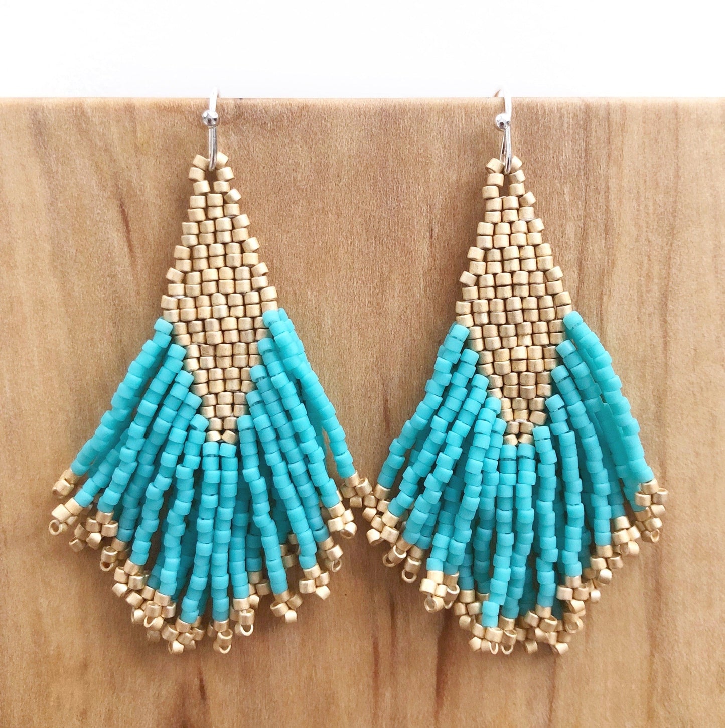 Load image into Gallery viewer, Lillie Nell Sokko Hasimbish Earrings in Cyan
