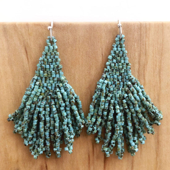 Load image into Gallery viewer, Lillie Nell Sokko Hasimbish Earrings in Turquoise
