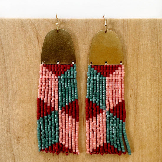 Lillie Nell Tushka Earrings in Strawberry Thief